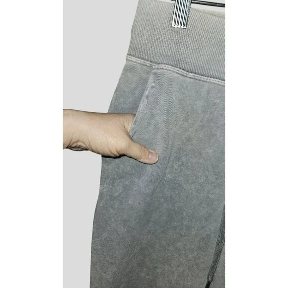 Lululemon Loop Back Joggers Size 4 Acid Rubber Dye Magnum Gray Casual Athleisure - Picture 8 of 8